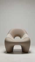 Sculptural Accent Chair in Walnut