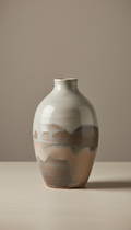 Hand-Thrown Ceramic Vase, Textured Finish